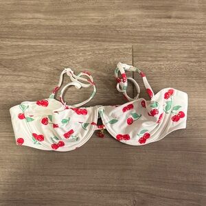 Aerie Cherry Print Bikini Top